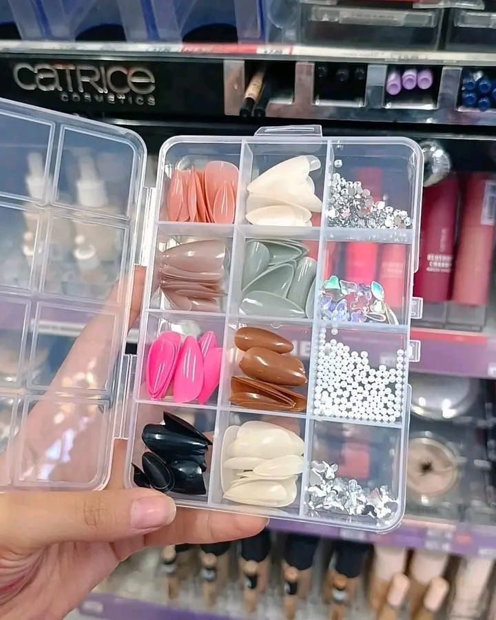 96 Pcs Artificial Nails With Beads – Multicolor Nail Art Decoration Set Made From Premium ABS Plastic, Perfect For Stylish DIY Manicure Designs View Gallery - Pakistan