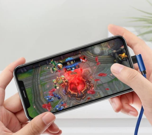 Elbow Data Charging Cable For iPhone – Durable Right Angle Lightning Cable For Fast Charging And Data Transfer Compatible With All iPhone Models View Gallery - Pakistan