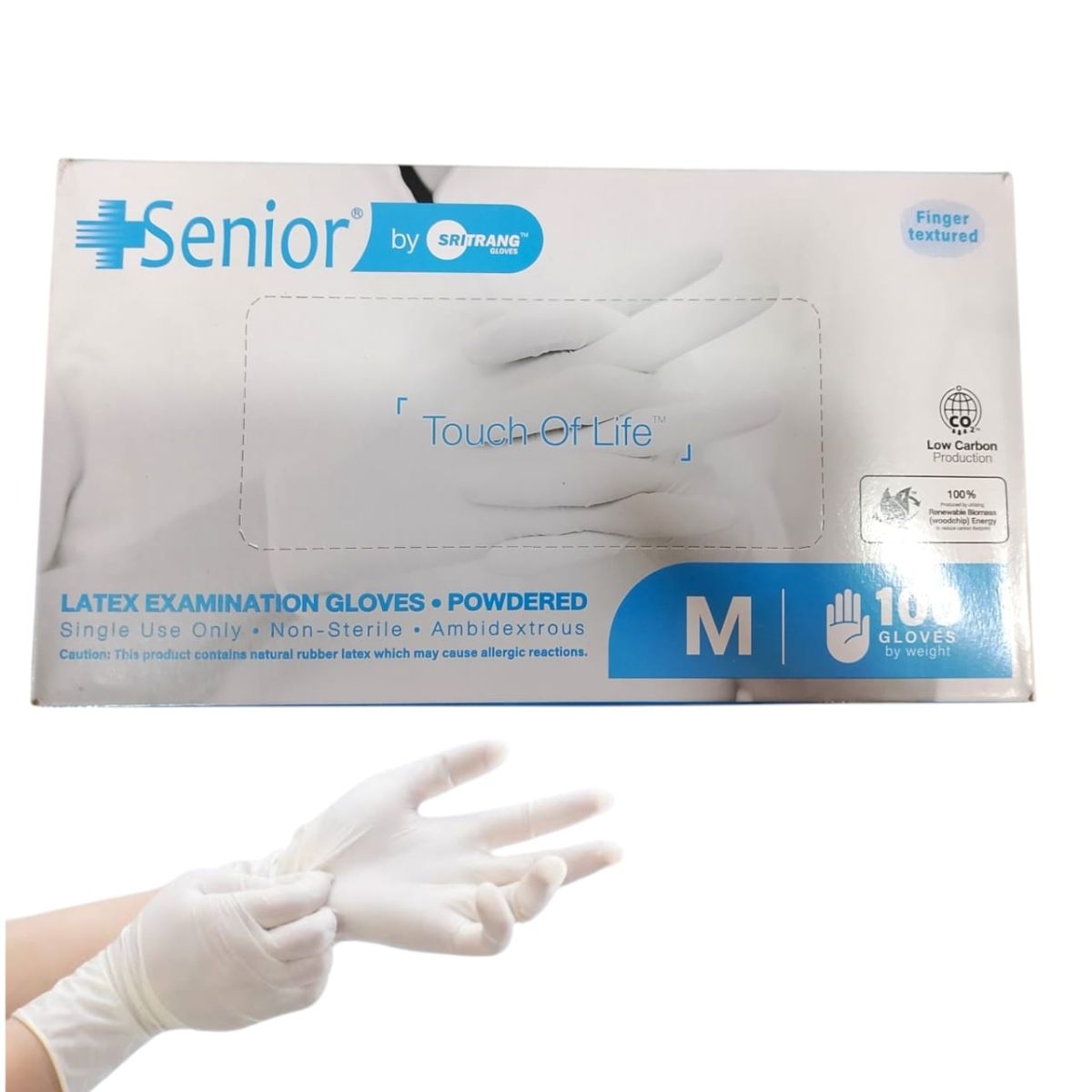 Senior Latex Examination Powdered Gloves – 100 Pcs Box, Premium Quality Disposable Medical Gloves For Professional Use, White Color View Gallery - Pakistan