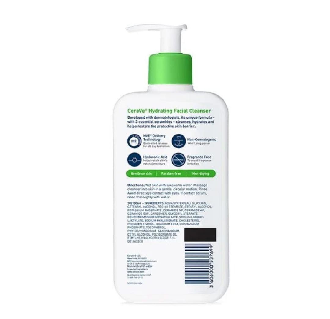Cerave Hydrating Facial Cleanser 237ml – Gentle Moisturizing Face Wash With Hyaluronic Acid And Ceramides For Normal To Dry Skin View Gallery - Pakistan