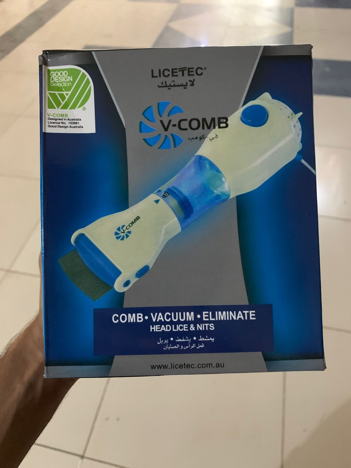 LICETEC V-COMB Electric Head Lice Remover | Chemical-Free Treatment | Vacuum & Comb System to Remove Lice and Nits for Adults & Children View Gallery - Pakistan