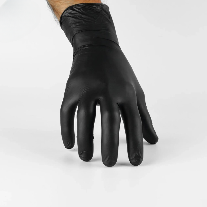 Safety Fine Black Nitrile Gloves – Powder-Free, Disposable – Box of 100 View Gallery - Pakistan