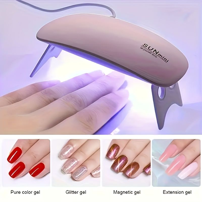 UV Led Lamp For Nails 6W Nail Lamp Light With Timer Mini Portable Nail Dryer Usb Gel Nail Polish Lamp For Nail Art Design At Home Random Color View Gallery - Pakistan