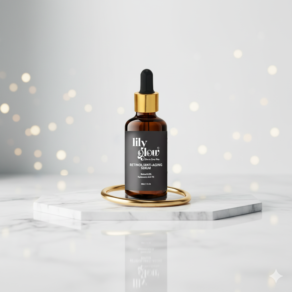 Lily Glow Retinol Anti-Aging Serum for Face – Wrinkle Repair, Skin Tightening &amp; Night Care (30ml)