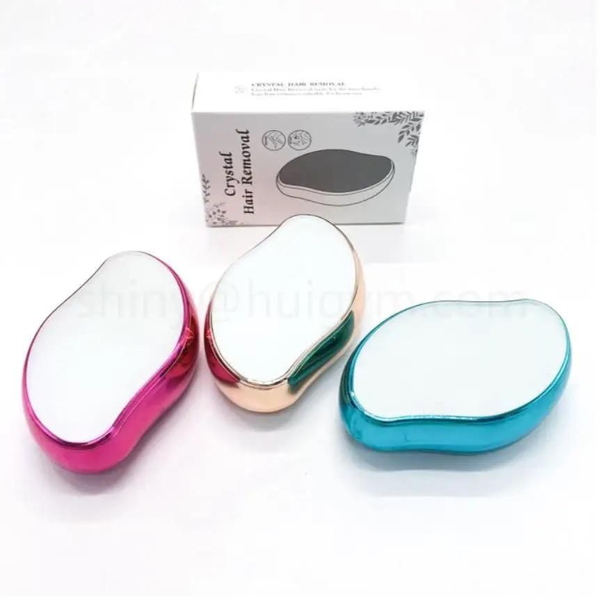 Crystal Hair Eraser – Magic Painless Hair Remover Stone for Men & Women | Reusable Exfoliating Epilator for Legs, Arms & Back | Smooth & Silky Skin (Random Color) View Gallery - Pakistan