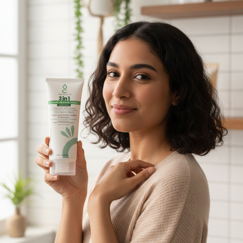 3 In 1 Whitening + Age Reversal + Melasma Face Wash 120ml | Glow, Rewind, Repair Formula With Vitamin A, Niacinamide, And Vitamin C For Spot-Free Radiant Skin View Gallery - Pakistan