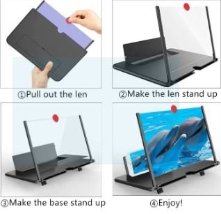 F3 Mobile Screen Magnifier | Enlarged Mobile Screen Amplifier Large Screen Eyes Protection (Random Color) View Gallery - Pakistan