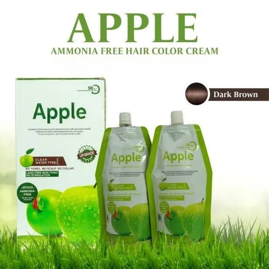 Apple Hair Color 200ml | Long-Lasting Shine And Smooth Finish | Nourishing Hair Dye For Natural, Vibrant, And Lustrous Color (Dark Brown)