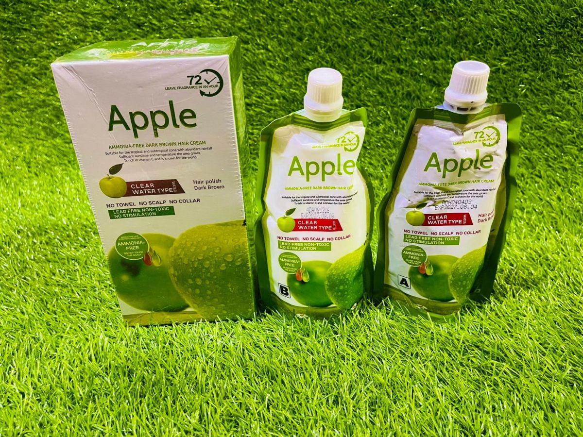 Apple Hair Color 200ml | Long-Lasting Shine And Smooth Finish | Nourishing Hair Dye For Natural, Vibrant, And Lustrous Color (Dark Brown) View Gallery - Pakistan