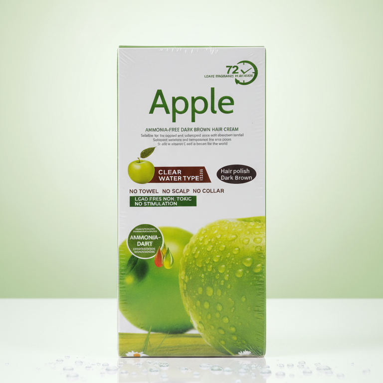Apple Hair Color 200ml | Long-Lasting Shine And Smooth Finish | Nourishing Hair Dye For Natural, Vibrant, And Lustrous Color (Dark Brown) View Gallery - Pakistan