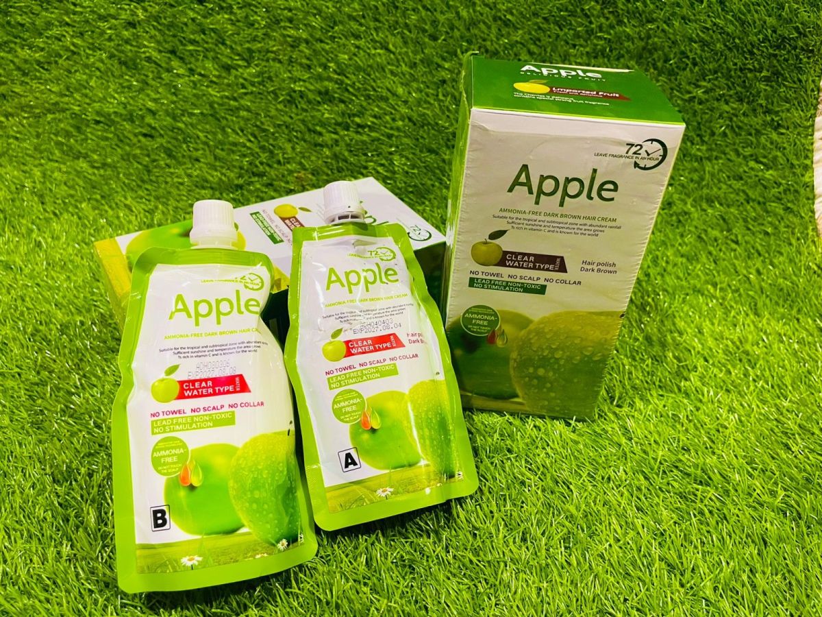 Apple Hair Color 200ml | Long-Lasting Shine And Smooth Finish | Nourishing Hair Dye For Natural, Vibrant, And Lustrous Color (Dark Brown) View Gallery - Pakistan