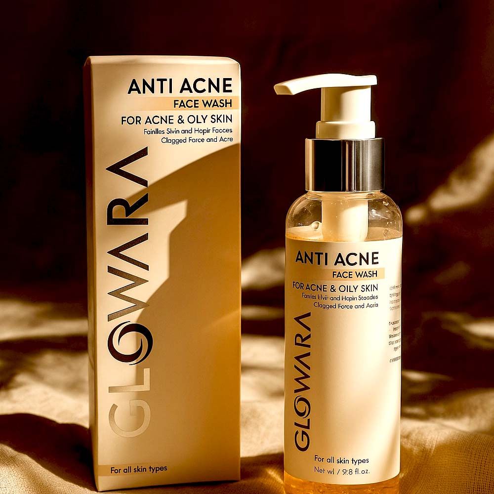 Glowara Anti Acne Face Wash – Deep Cleansing Formula with Anti-Microbial &amp; Oil-Control Ingredients for Clear, Smooth &amp; Acne-Free Skin