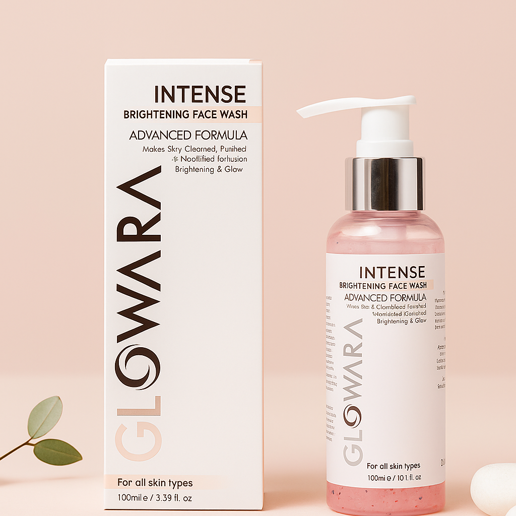 Glowara Intense Brightening Face Wash – Deep Cleanse for Radiant, Smooth &amp; Blemish-Free Skin with Moisturizing and Anti-Aging Benefits