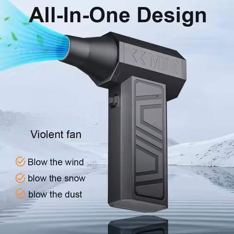 Mini Jet Fan – Powerful Brushless Handheld Turbo Fan | Rechargeable Portable Air Blower with High-Speed Wind | Compact Cooling Gadget for Home, Office &amp; Outdoor Use