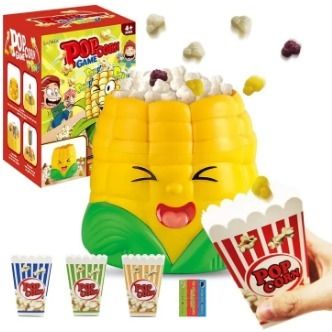 Fun Popcorn Game Toy for Kids – Interactive Jumping Popcorn Corn Game with Buckets &amp; Tokens | Family Party Game