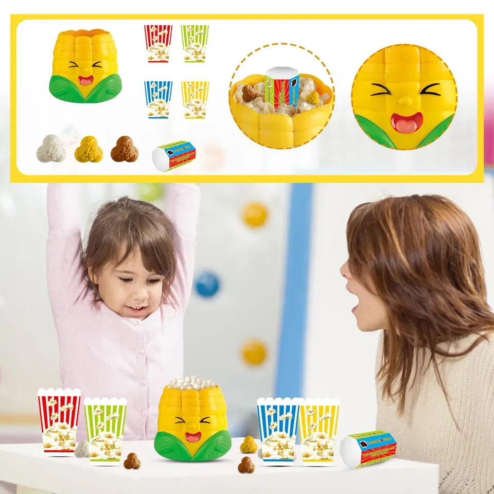 Fun Popcorn Game Toy for Kids – Interactive Jumping Popcorn Corn Game with Buckets & Tokens | Family Party Game View Gallery - Pakistan
