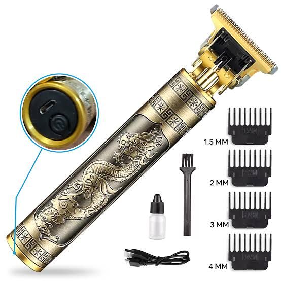 Metal Body Vintage T9 Hair Trimmer for Men – Professional USB Rechargeable Beard & Hair Cutting Machine | Precision Shaver with Powerful Motor View Gallery - Pakistan
