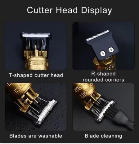 Metal Body Vintage T9 Hair Trimmer for Men – Professional USB Rechargeable Beard & Hair Cutting Machine | Precision Shaver with Powerful Motor View Gallery - Pakistan