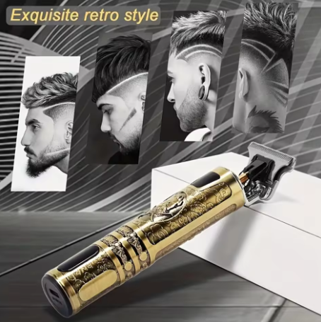 Metal Body Vintage T9 Hair Trimmer for Men – Professional USB Rechargeable Beard & Hair Cutting Machine | Precision Shaver with Powerful Motor View Gallery - Pakistan