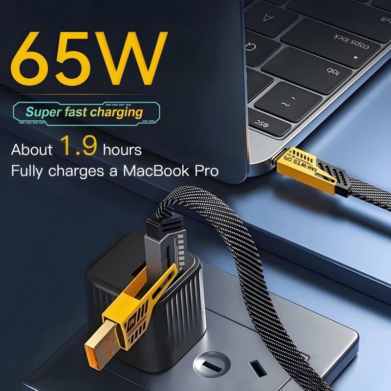 4 In 1 Data Cable – USB-C & Lightning Connectors, Braided Durable Design, Fast Charging (Without Box) View Gallery - Pakistan