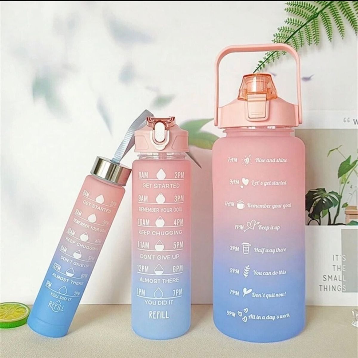 Sports Water Bottles 3 Pcs Set With Leak Proof Flip Top Lid (Random Color) View Gallery - Pakistan