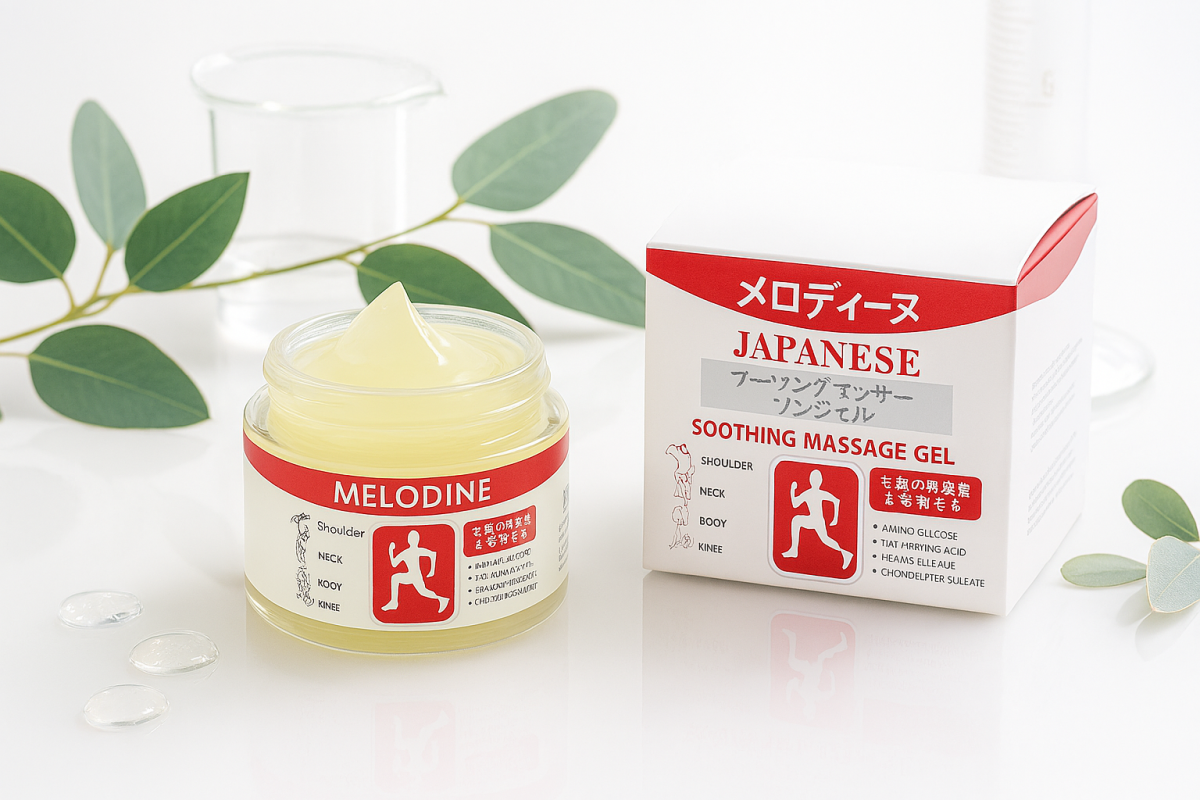 MELODINE Japanese Soothing Massage Gel – Muscle & Joint Pain Relief Cream For Shoulder, Neck, Back & Knee – Fast-Absorbing Herbal Formula View Gallery - Pakistan