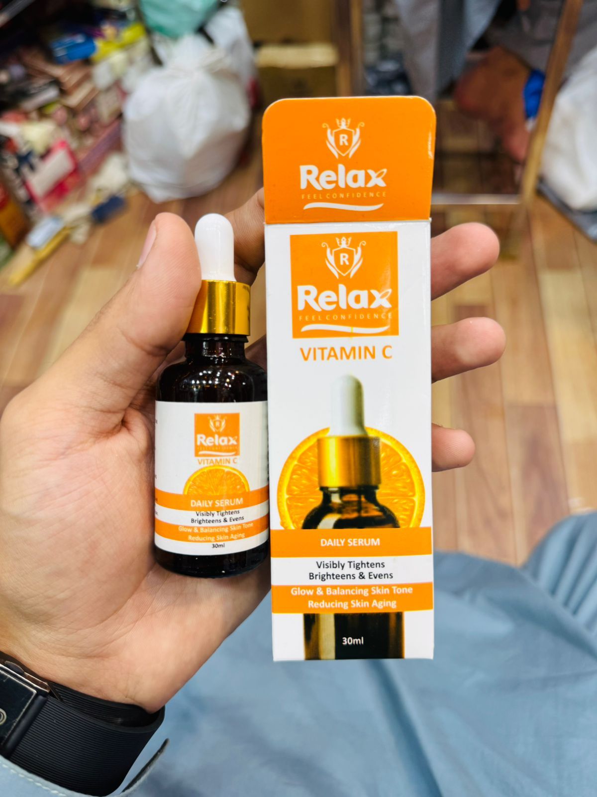 Relax Vitamin C Daily Face Serum – Brightening, Anti-Aging & Hydrating Formula For Healthy Radiant Skin (30ml) View Gallery - Pakistan