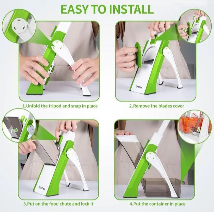 Safe And Multifunctional Mandoline Slicer Adjustable Vegetable Cutter, Precision Slicing Machine For Potatoes, Onions, Carrots, Cucumbers, And Fruits View Gallery - Pakistan