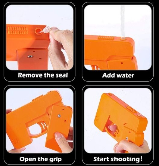 Creative Folding iPhone Toy Water Gun – Manual Shooting, Long-Range, Fun Decompression Water Blaster Toy for Kids & Adults View Gallery - Pakistan