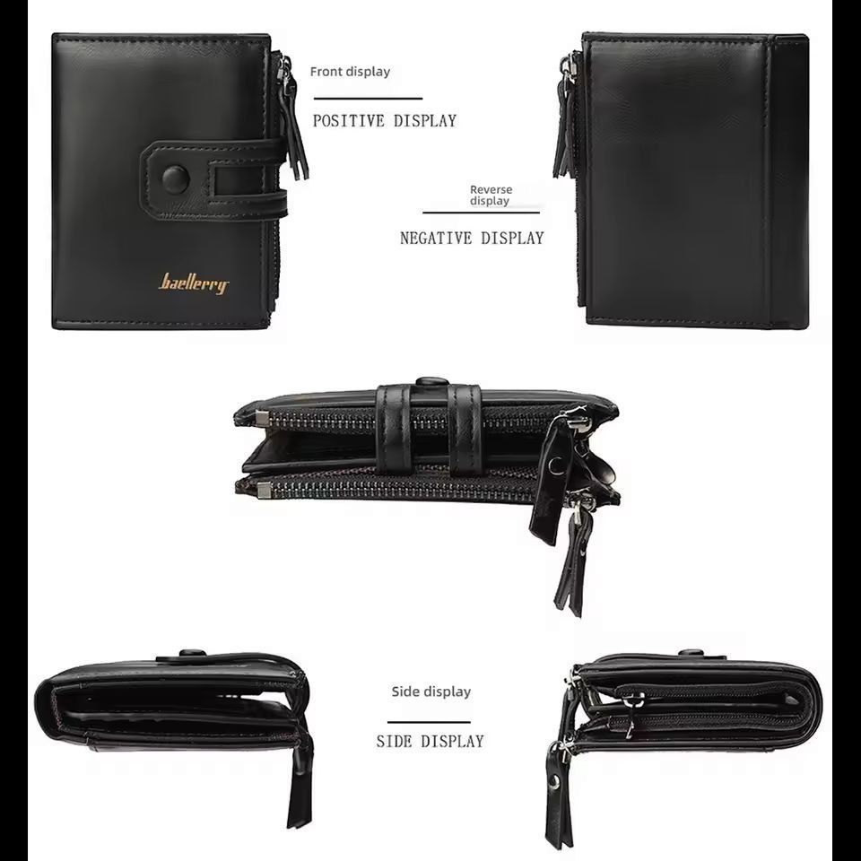 Original Buffalo Leather Trifold Wallet for Men – Premium Handcrafted Slim Bifold Card Holder Wallet View Gallery - Pakistan