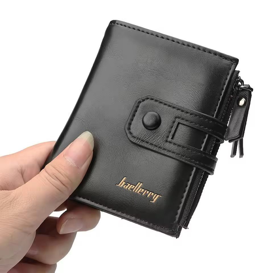 Original Buffalo Leather Trifold Wallet for Men – Premium Handcrafted Slim Bifold Card Holder Wallet View Gallery - Pakistan