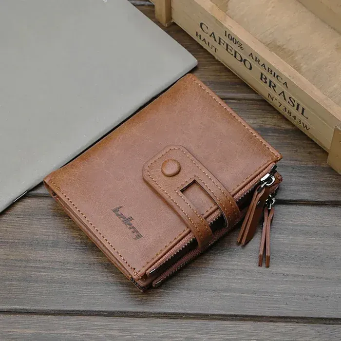 Original Buffalo Leather Trifold Wallet for Men – Premium Handcrafted Slim Bifold Card Holder Wallet View Gallery - Pakistan