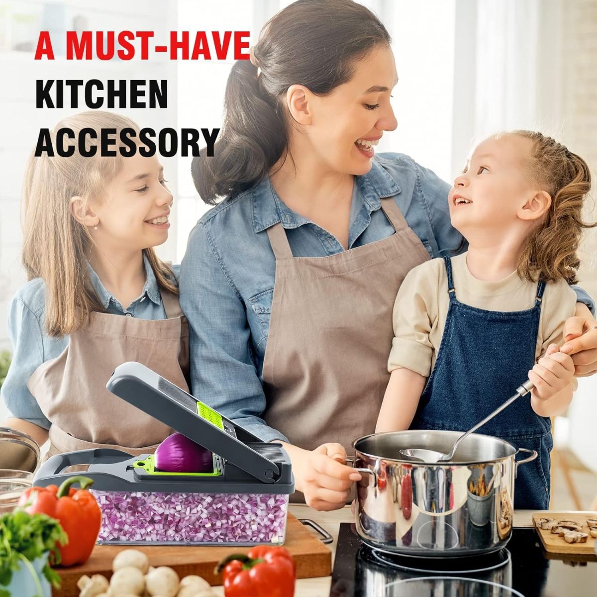 16-in-1 Multifunctional Vegetable Cutter & Slicer – Kitchen Tool with Interchangeable Blades View Gallery - Pakistan