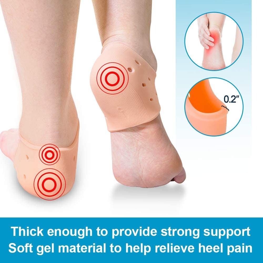 Silicone Heel Protector Sleeve for Cracked Heels & Pain Relief – Breathable & Cushioned Support View Gallery - Pakistan