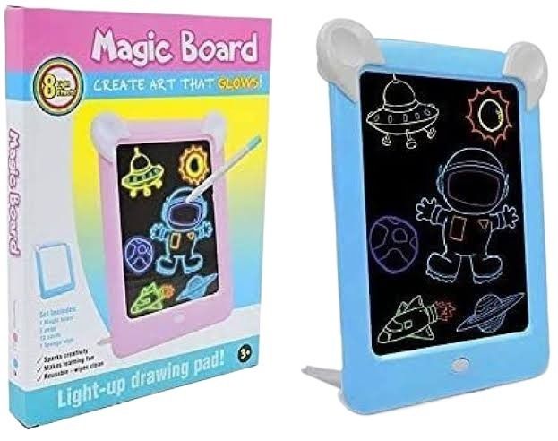 Kids Magic Glow Pad: 3D Light-Up Drawing Board for Creative Play and Learning View Gallery - Pakistan