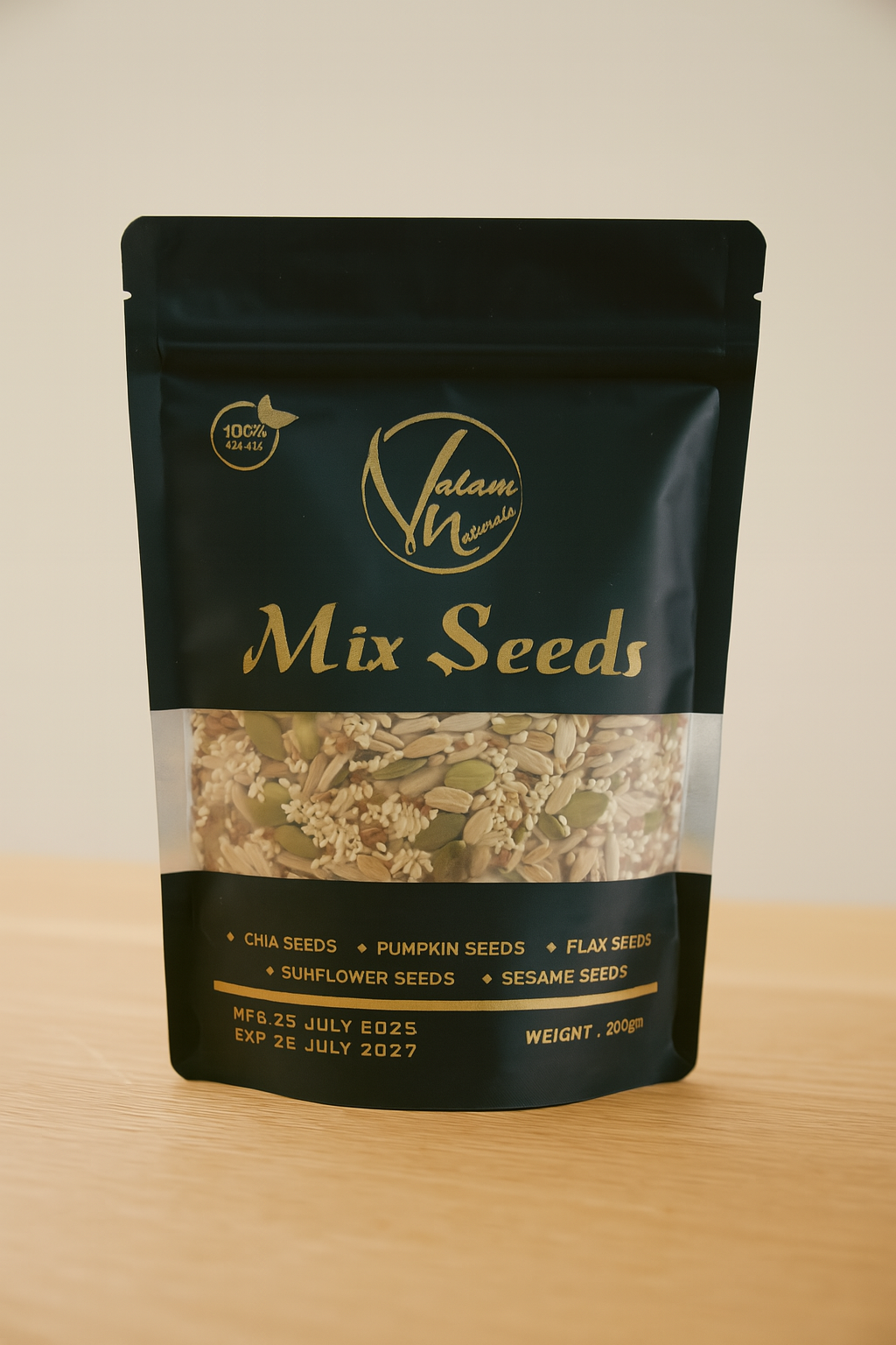 Valam Naturals Mix Seeds 250g – Healthy Blend of Pumpkin, Flax, Sunflower, Sesame &amp; Chia Seeds