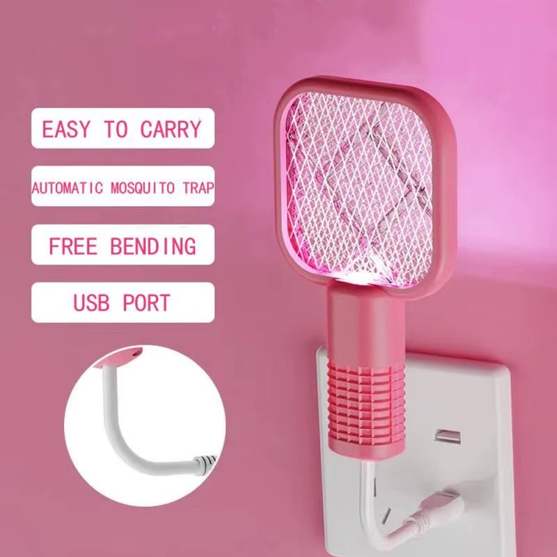 Mini USB Rechargeable Mosquito Racket With UV Light – Portable Electric Bug Zapper & Fly Swatter For Indoor/Outdoor Use, Home, Office, Travel & Camping View Gallery - Pakistan