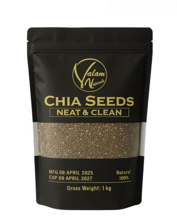 Valam Naturals Chia Seeds – 100% Pure, Clean & Nutrient-Rich Superfood View Gallery - Pakistan