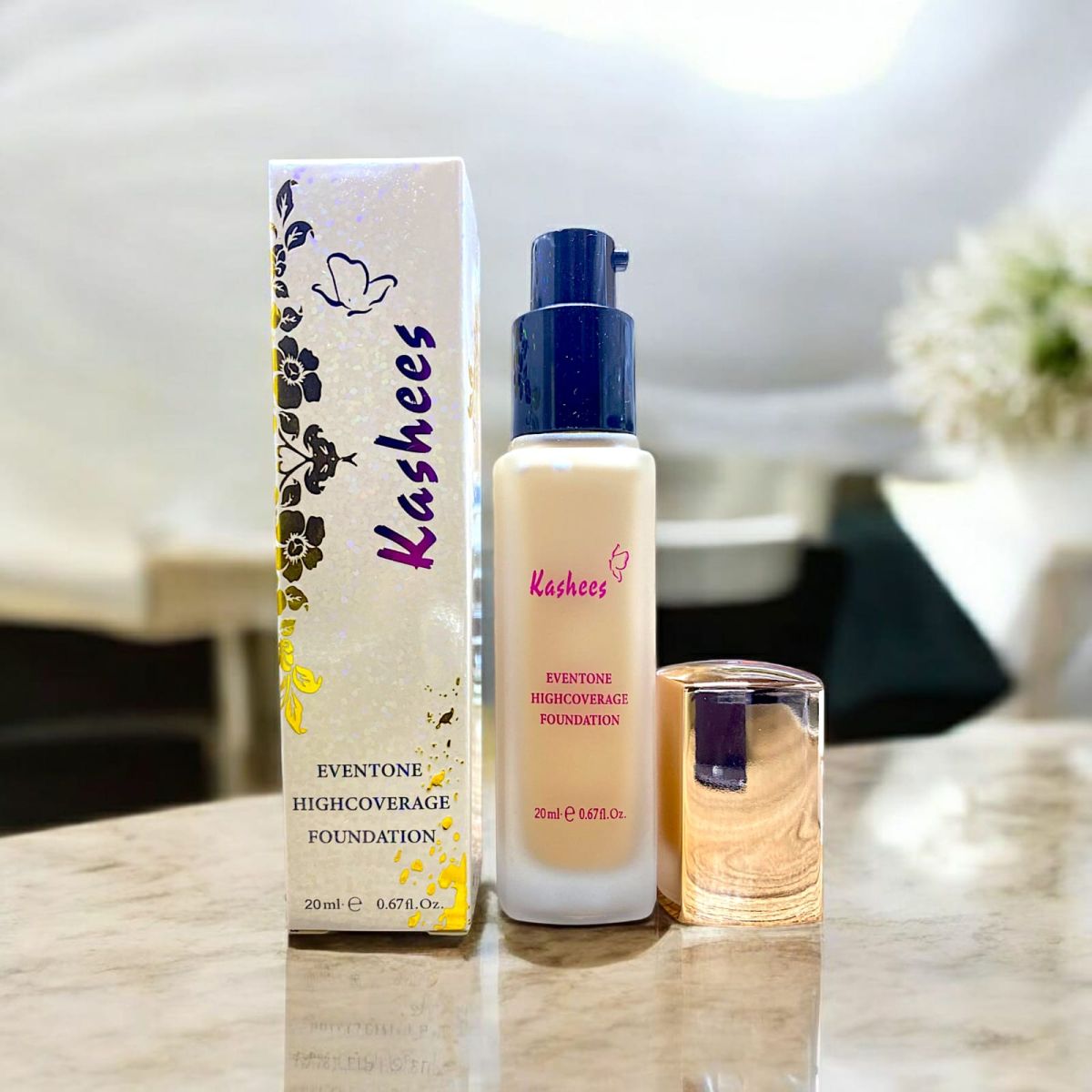 Kashee’s 24 Hrs High Coverage Foundation 20ml | Long Lasting Matte Finish | Lightweight Full Coverage Liquid Foundation For Flawless Skin