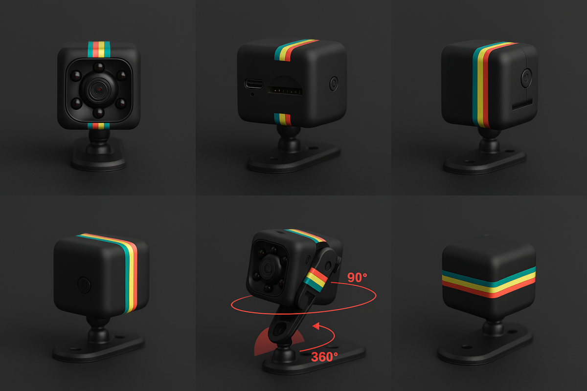 SQ10 Mini Hidden Camera with Night Vision – HD Recording, Motion Detection & Adjustable Holding Stand View Gallery - Pakistan