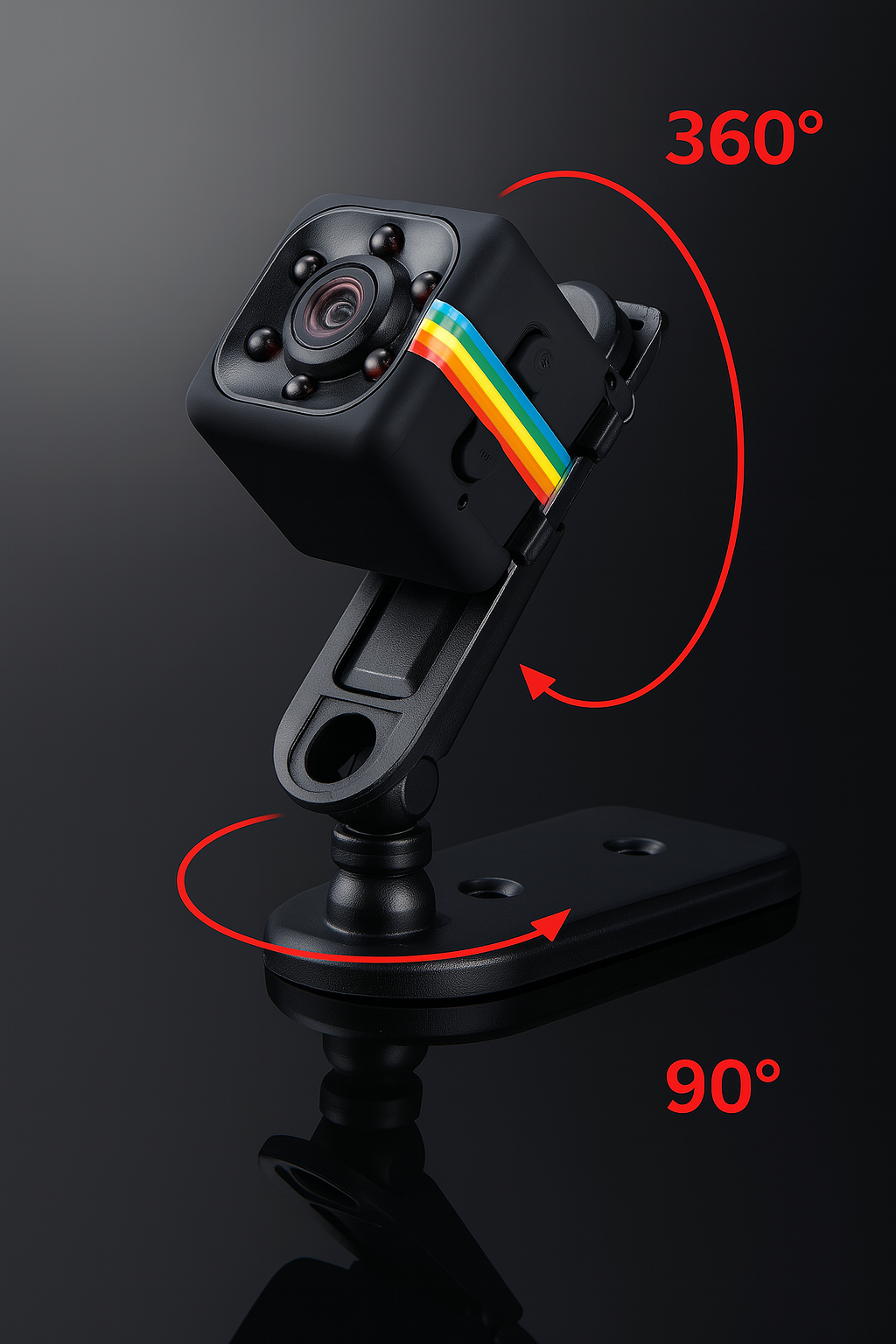SQ10 Mini Hidden Camera with Night Vision – HD Recording, Motion Detection & Adjustable Holding Stand View Gallery - Pakistan
