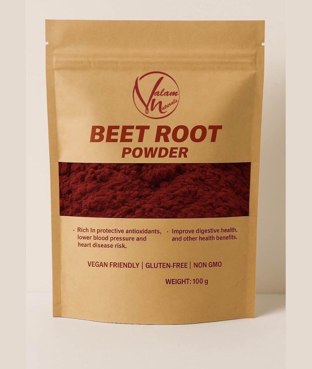 Natural Beetroot Powder 100g | For Glowing Skin, Pink Lips, Healthy Hair & Daily Nutrition | Pure And Organic Drink Mix Superfood - Online Shopping in Pakistan - BUNDLIV