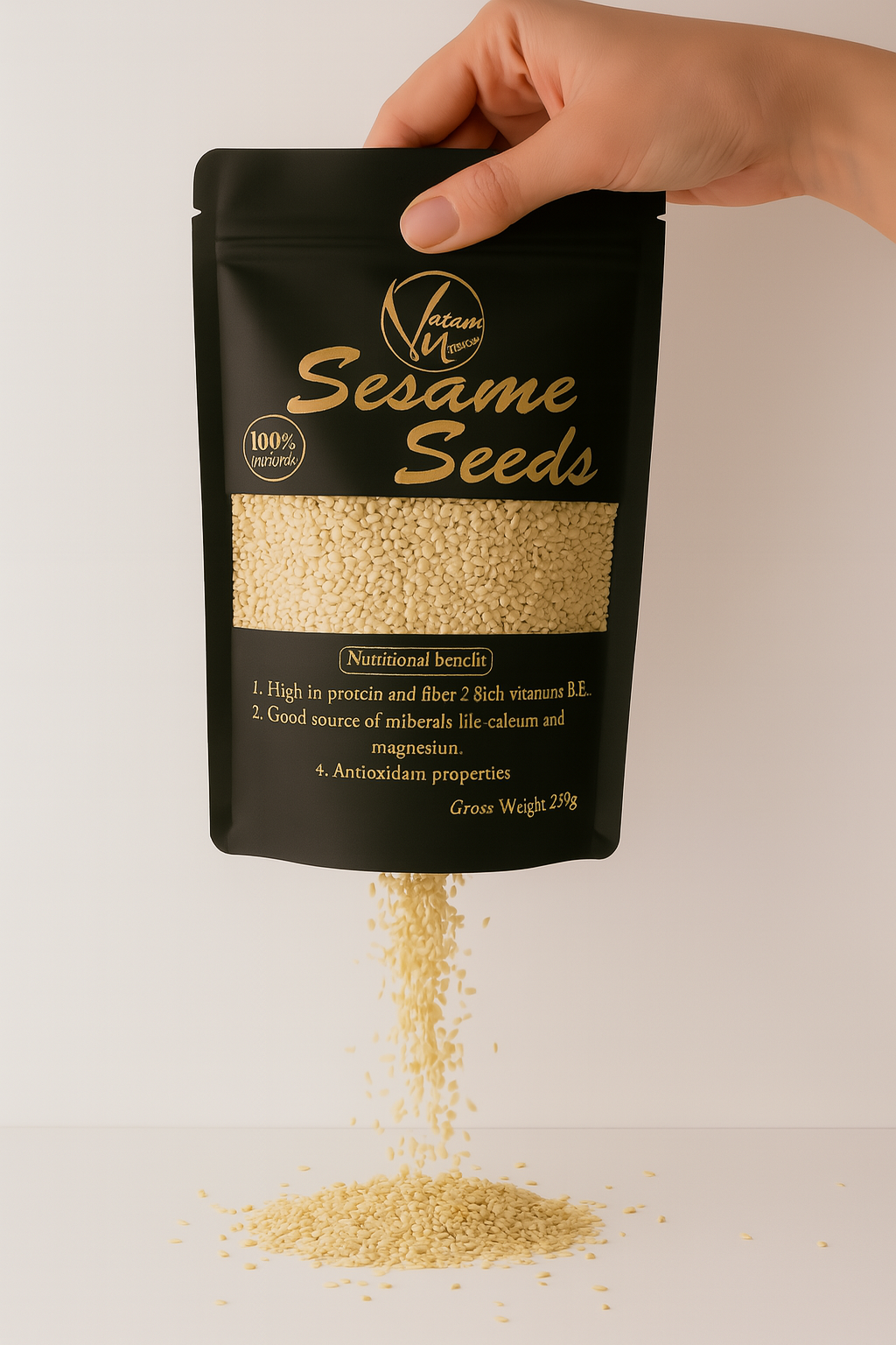 Pure Sesame Seeds – Nutrient-Rich Superfood for Cooking, Baking & Wellness (250g) View Gallery - Pakistan