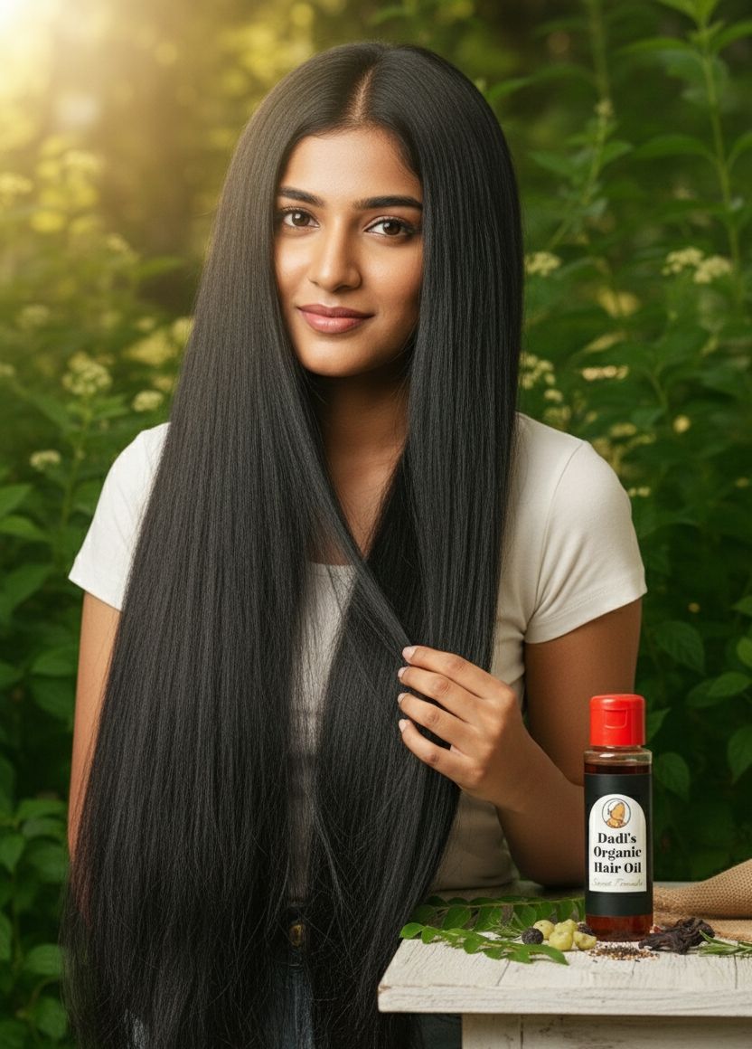 Dadi’s Organic Hair Oil: The Ayurvedic Secret for Ultimate Hair Health. This Cold-Pressed, Herbal Elixir is Best for Combating Hair Fall 100ml View Gallery - Pakistan
