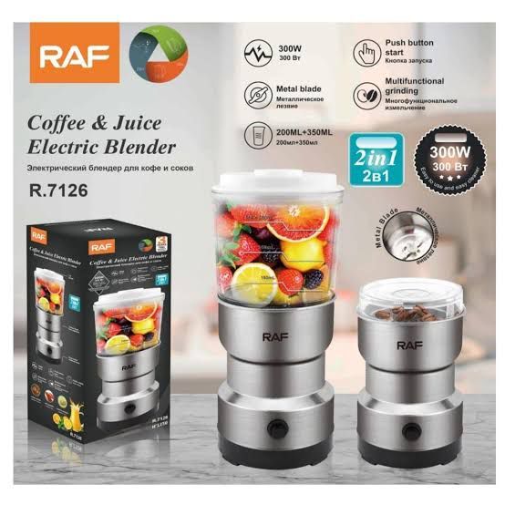 2 in 1 RAF Coffee And Juice Electric Blender | Premium Quality Multifunctional Kitchen Blender For Smoothies, Juices, And Coffee | Powerful Motor &amp; Durable Design