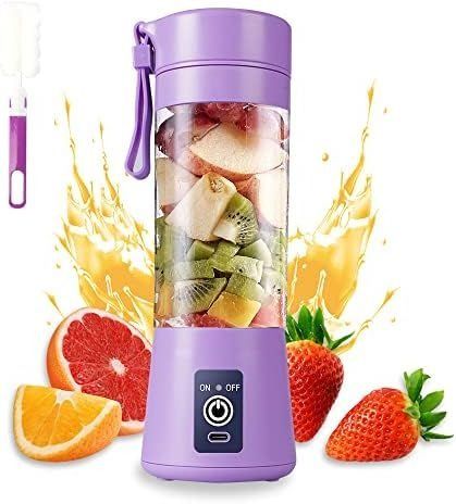 Rechargeable Portable Mini Juicer Blender – 6 Blades, 380ml Outdoor Juicing Cup [Random Color] View Gallery - Pakistan