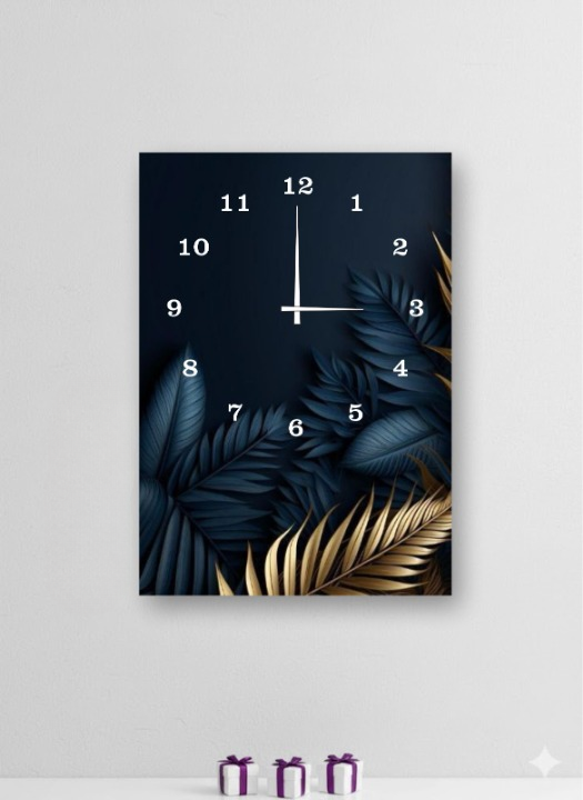 Elegant 12x16 Inch Wooden Wall Clock – Digital Printed Design, Hook Hanging (Without Battery) View Gallery - Pakistan