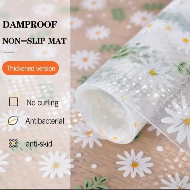 Waterproof Kitchen Mat Shelf Liner 45×150 – Easy To Clean, Oil Proof, Anti Slip Multipurpose Drawer And Shelf Cover (Random Color) View Gallery - Pakistan