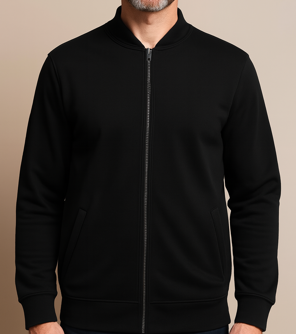 Premium Zipper Jacket For Men | French Fleece Fabric | Smart Look, Comfortable Wear, Easy Wash View Gallery - Pakistan