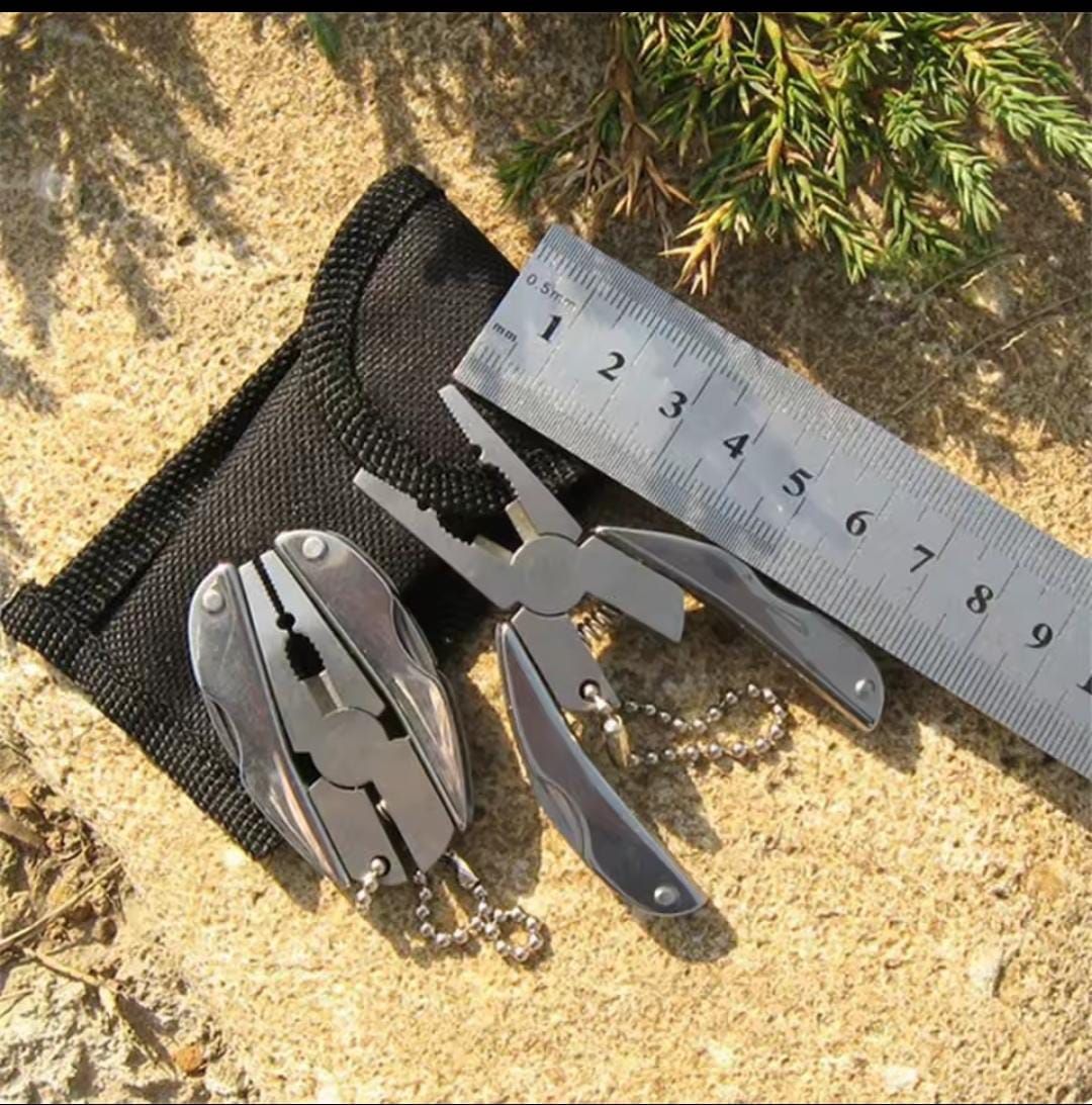 Stainless Steel Outdoor Portable Multitool Plier Knife Key Chain Screwdriver Mini Multi Tools With Leather Pouch For Camping, Hiking, And Everyday Use View Gallery - Pakistan